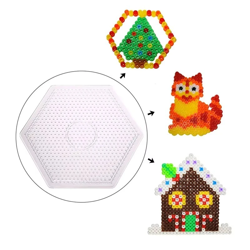 Hexagon Clear Perler Beads Pegboard high quality